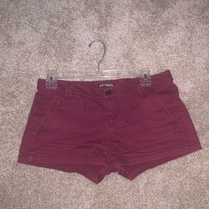 Burgundy shorts